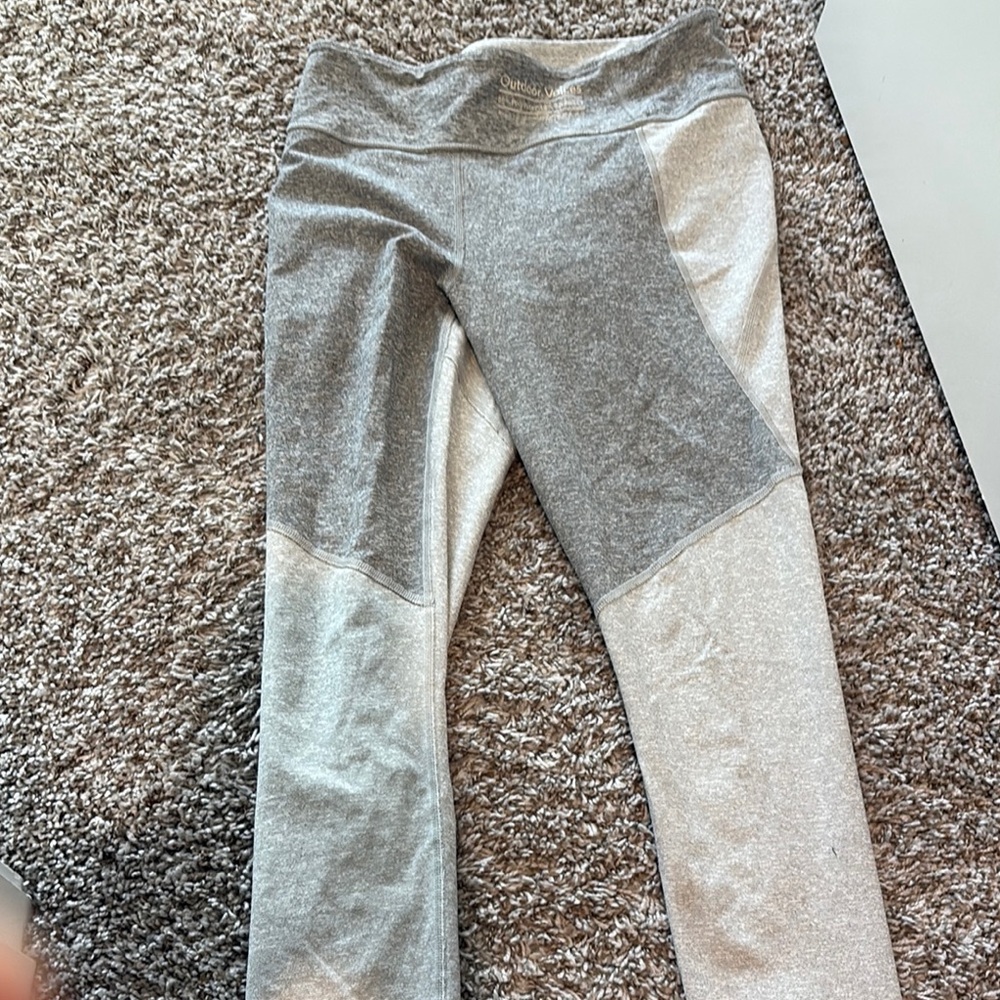 Outdoor Voices Gray Leggings Full-Length Stretch